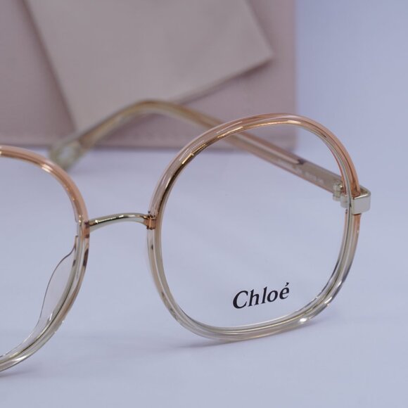 Chloe CH0032O 004 Round Eyeglasses 55mm - Orange - Picture 2 of 11